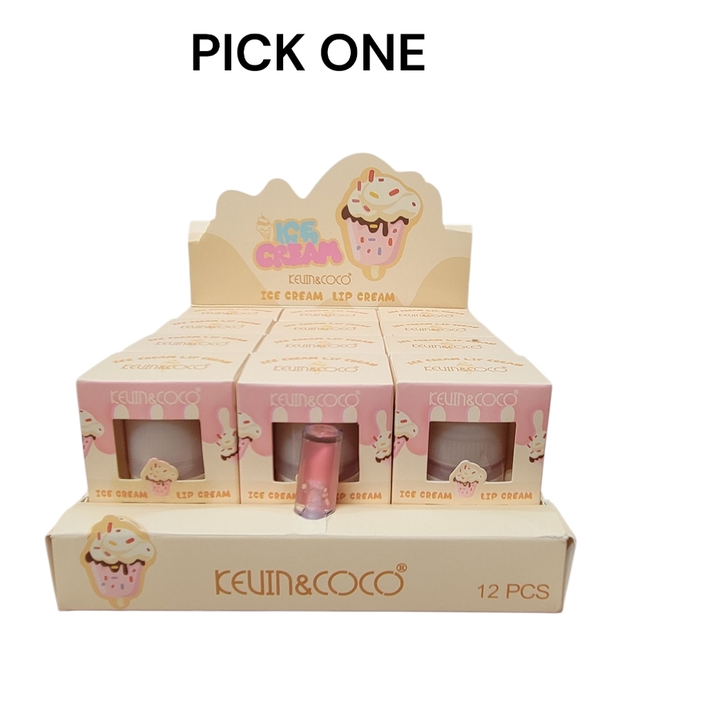 Pick one KEVIN&COCO Ice Cream Lip Cream NIB